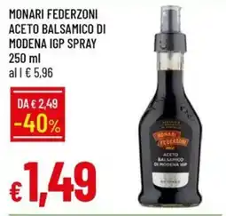 IperFamila MONARI FEDERZONI ACETO BALSAMICO DI MODENA IGP offerta