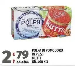 Vivo Supermercati POLPA DI POMODORO IN PEZZI MUTTI offerta
