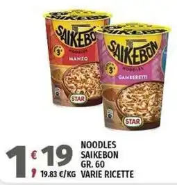 Vivo Supermercati NOODLES SAIKEBON offerta