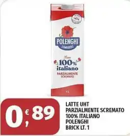 Vivo Supermercati Latte UHT Parzialmente Scremato 100% Italiano Polenghi offerta