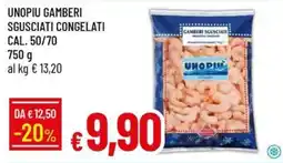 IperFamila UNOPIU GAMBERI SGUSCIATI CONGELATI offerta