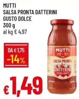 IperFamila MUTTI SALSA PRONTA DATTERINI GUSTO DOLCE offerta