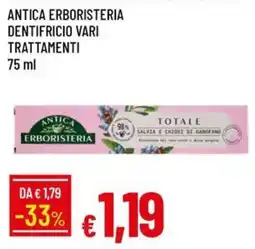 IperFamila ANTICA ERBORISTERIA DENTIFRICIO VARI TRATTAMENTI offerta