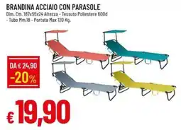 IperFamila BRANDINA ACCIAIO CON PARASOLE offerta