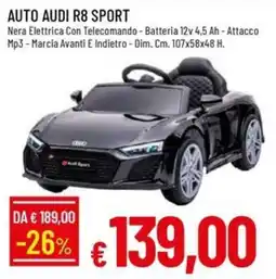 IperFamila AUTO AUDI R8 SPORT offerta