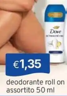 Sirene Blu Dove deodorante roll on offerta