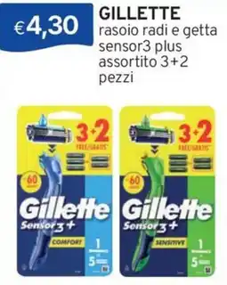 Sirene Blu Gillette rasoio radi e getta sensor3 plus offerta