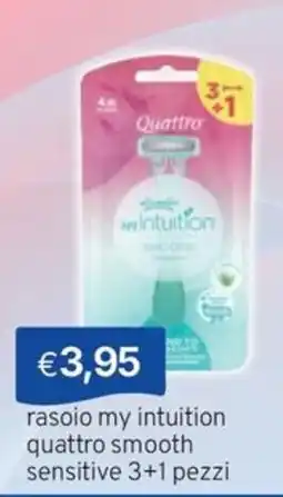 Sirene Blu rasoio my intuition quattro smooth sensitive offerta