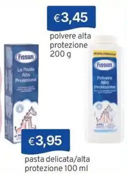 Sirene Blu Fissan polvere alta protezione offerta