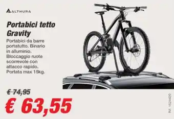Portabici tetto Gravity