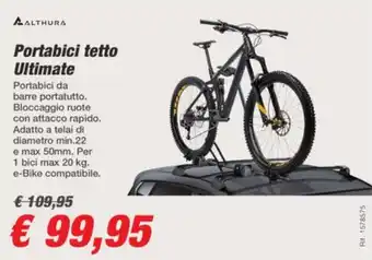 ALTHURA Portabici tetto Ultimate