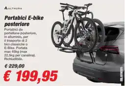 Bep's ALTHURA Portabici E-bike posteriore offerta