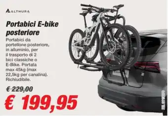ALTHURA Portabici E-bike posteriore