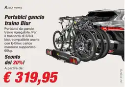 Bep's Portabici gancio traino Blur ALTHURA offerta