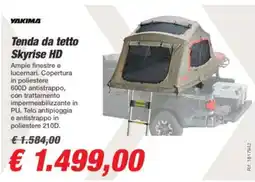 Bep's YAKIMA Tenda da tetto Skyrise HD offerta