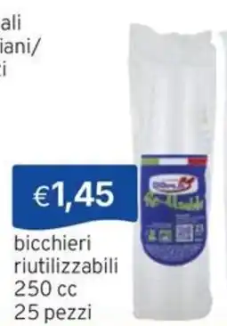 Sirene Blu bicchieri riutilizzabili offerta