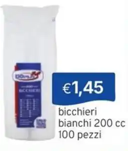 Sirene Blu Bicchieri bianchi 200 cc offerta