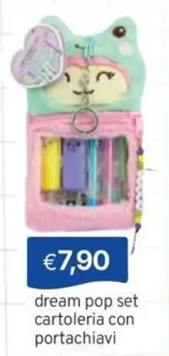 Sirene Blu dream pop set cartoleria con portachiavi offerta