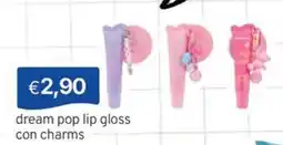 Sirene Blu dream pop lip gloss con charms offerta