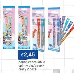 Sirene Blu penna cancellabile spinny blu offerta