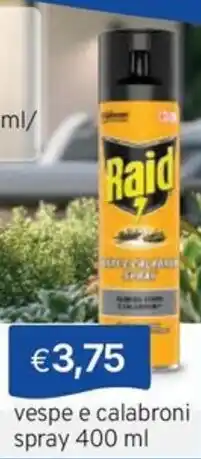 Sirene Blu Raid vespe e calabroni spray offerta