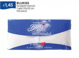 Sirene Blu BLUKISS tovaglioli bianchi offerta