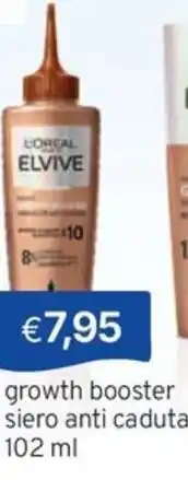 Sirene Blu L'ORÉAL PARIS ELVIVE growth booster siero anti caduta offerta