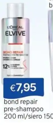 Sirene Blu L'ORÉAL ELVIVE bond repair pre-shampoo offerta