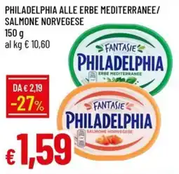 Galassia Fantasie Philadelphia Alle Erbe Mediterranee / Salmone Norvegese offerta