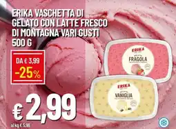 Galassia Erika Vaschetta di Gelato con Latte Fresco di Montagna offerta