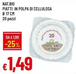 Galassia NAT.BIO PIATTI IN POLPA DI CELLULOSA offerta