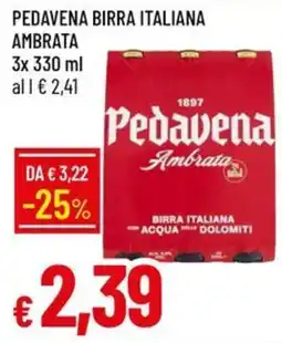 Galassia Pedavena Birra Italiana Ambrata offerta