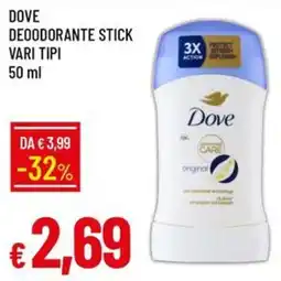 Galassia Dove deodorante stick offerta