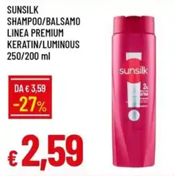 Galassia Sunsilk Shampoo/Balsamo Linea Premium Keratin/Luminous offerta