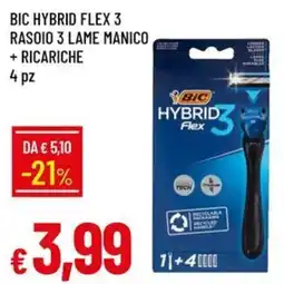 Galassia BIC HYBRID FLEX 3 RASOIO 3 LAME MANICO offerta