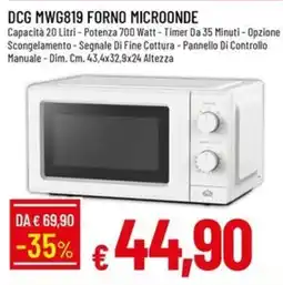 Galassia DCG MWG819 FORNO MICROONDE offerta