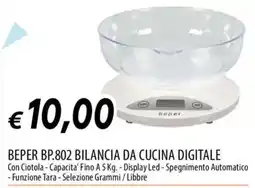 IperFamila BEPER BP.802 BILANCIA DA CUCINA DIGITALE offerta