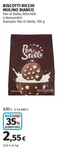 Ipercoop Biscotti ricchi Mulino Bianco Pan di Stelle offerta
