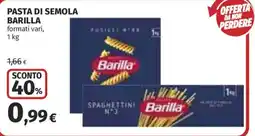 Ipercoop Pasta di semola Barilla offerta