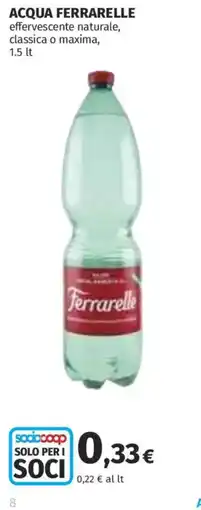 Ipercoop Acqua Ferrarelle offerta