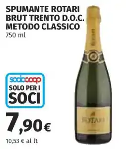 Ipercoop Spumante Rotari Brut Trento D.O.C. Metodo Classico offerta