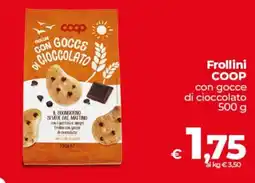 Coop Radenza Frollini COOP con gocce di cioccolato offerta