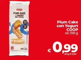 Coop Radenza Plum cake con yogurt coop offerta