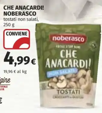 Ipercoop Che anacardi! noberasco tostati non salati offerta