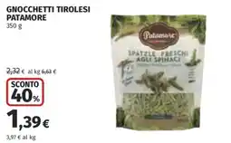 Ipercoop Gnocchetti Tirol esi Patamore offerta