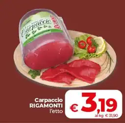 Coop Radenza Carpaccio Rigamonti offerta