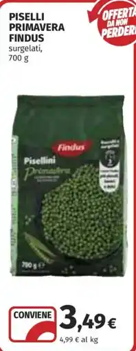 Ipercoop Pisellini Primavera Findus offerta