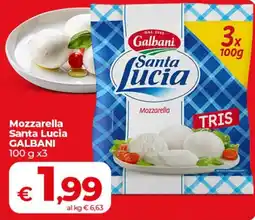 Coop Radenza Mozzarella Santa Lucia GALBANI offerta