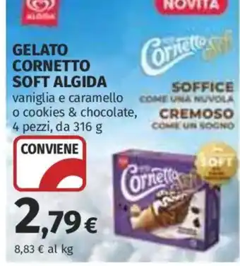 Ipercoop Gelato Cornetto Soft Algida offerta