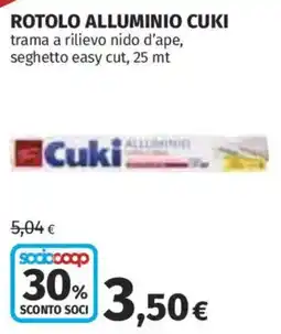 Ipercoop Rotolo alluminio Cuki offerta